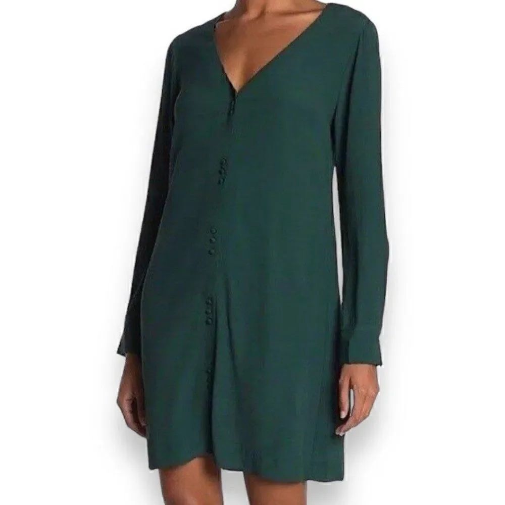 Madewell Long Sleeve Novel Dress Smokey Spruce
